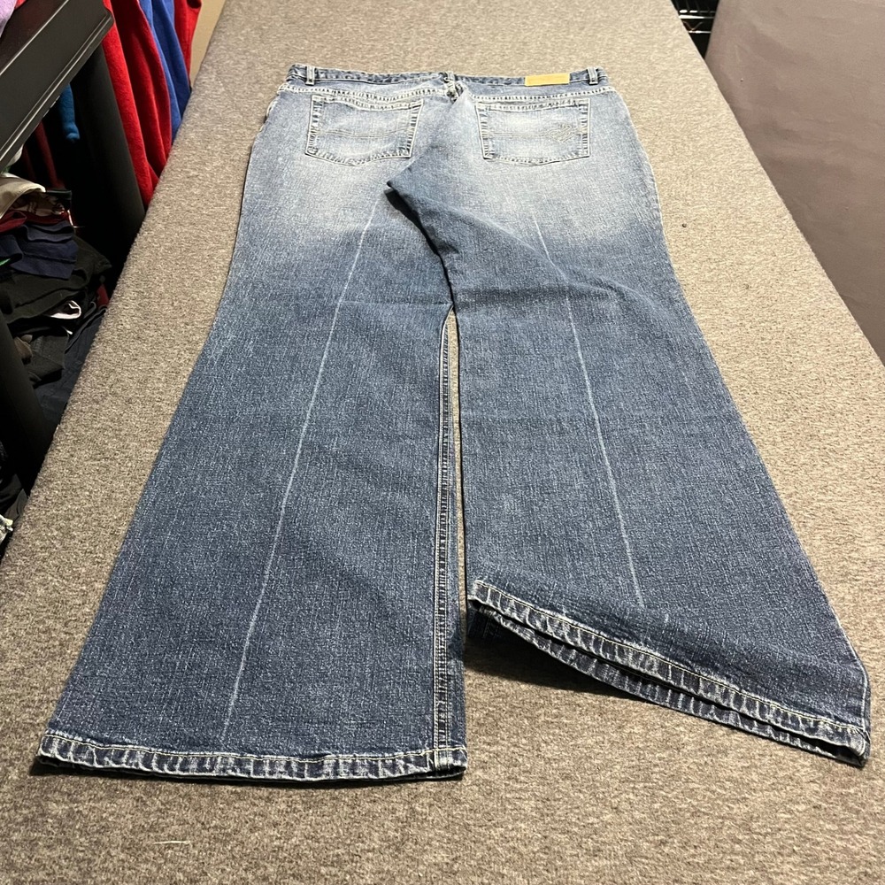 Rocawear Mens Wide Leg Jeans Blue Medium Wash Y2K Baggy Hip Hop 36x32